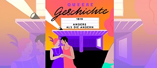 An illustration showing two people in front of a movie theater